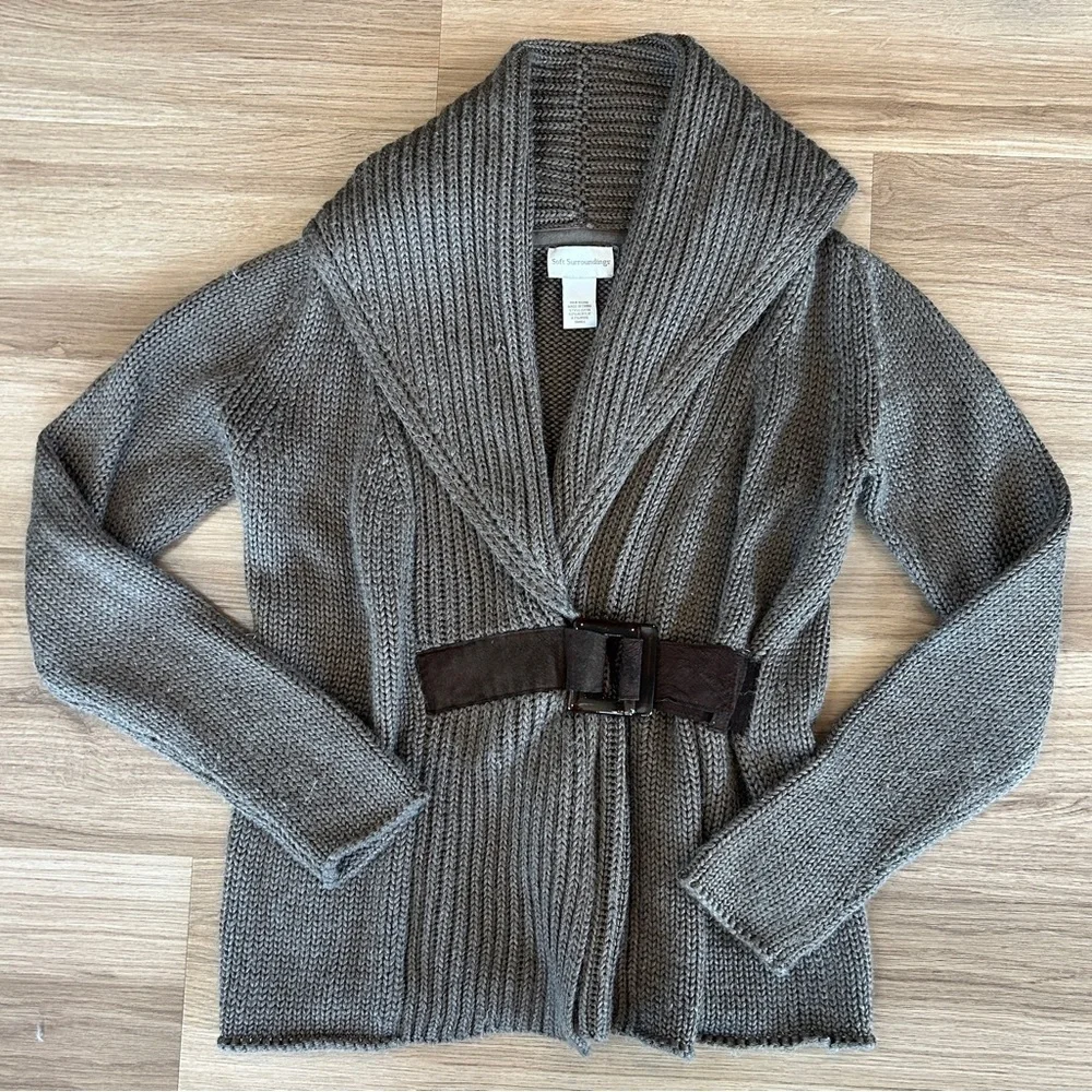Soft Surroundings County Weekend Sweater Small Brown